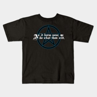 The Wiccan Rede with Witch's Pentacle - Wiccan Pentagram Kids T-Shirt